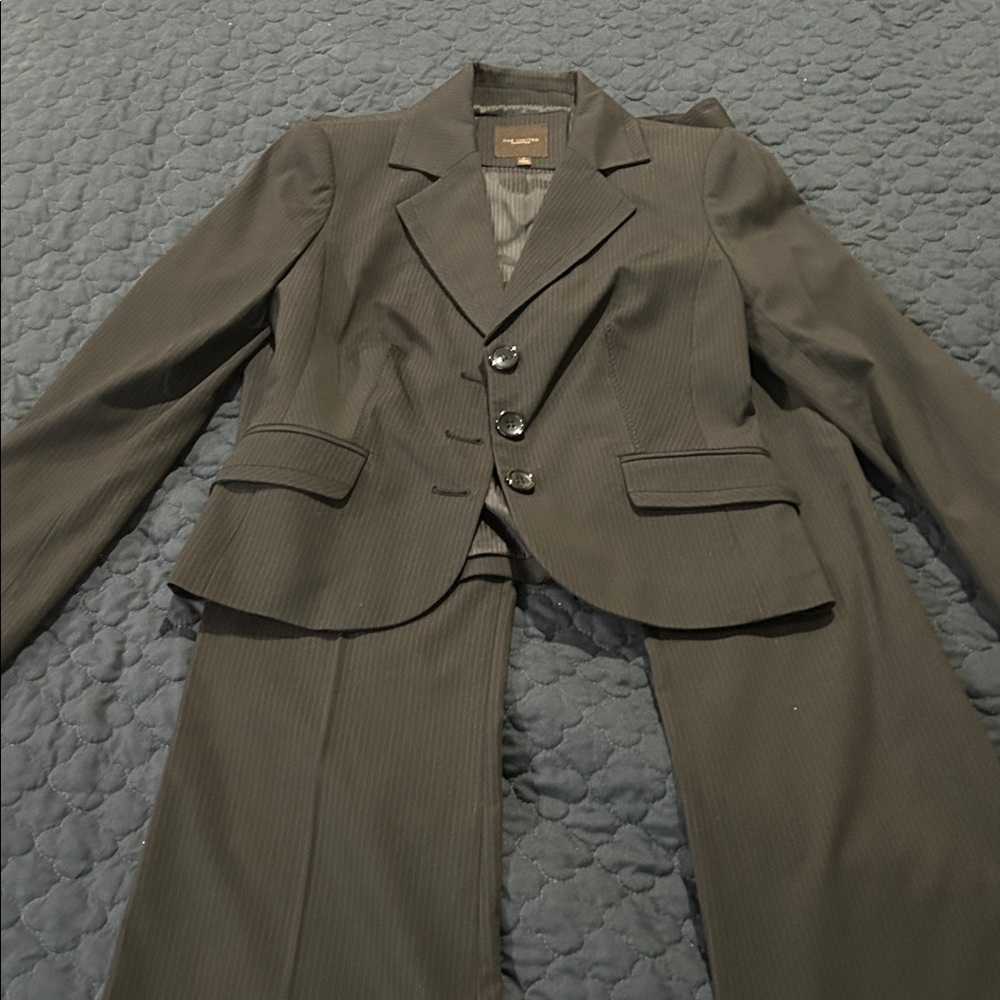 The Limited Charcoal Pinstripe Suit